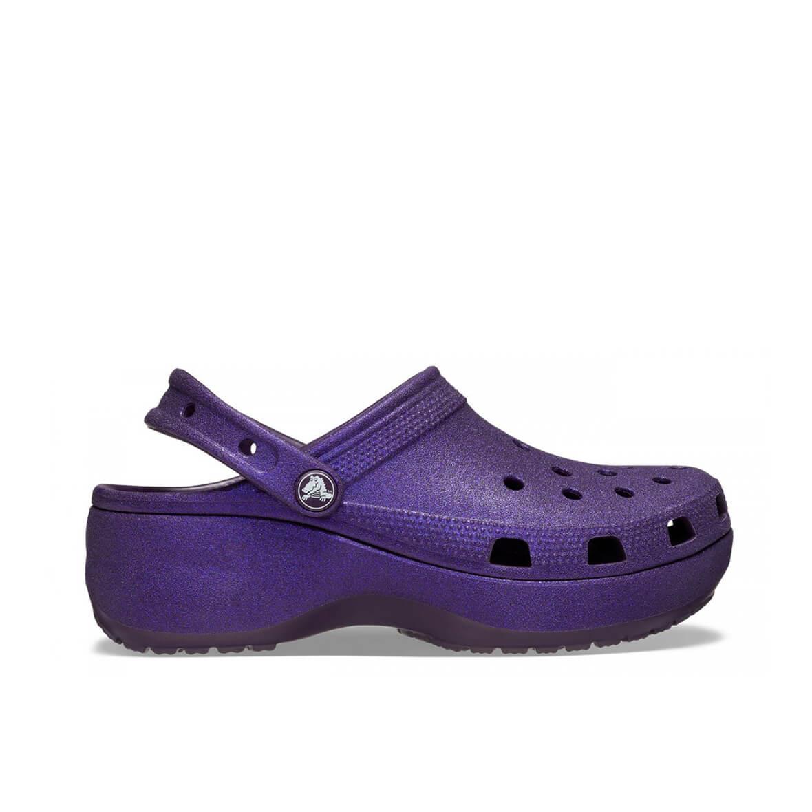 Crocs Classic Platform Glitter Clog W Kad n Terlik Mor