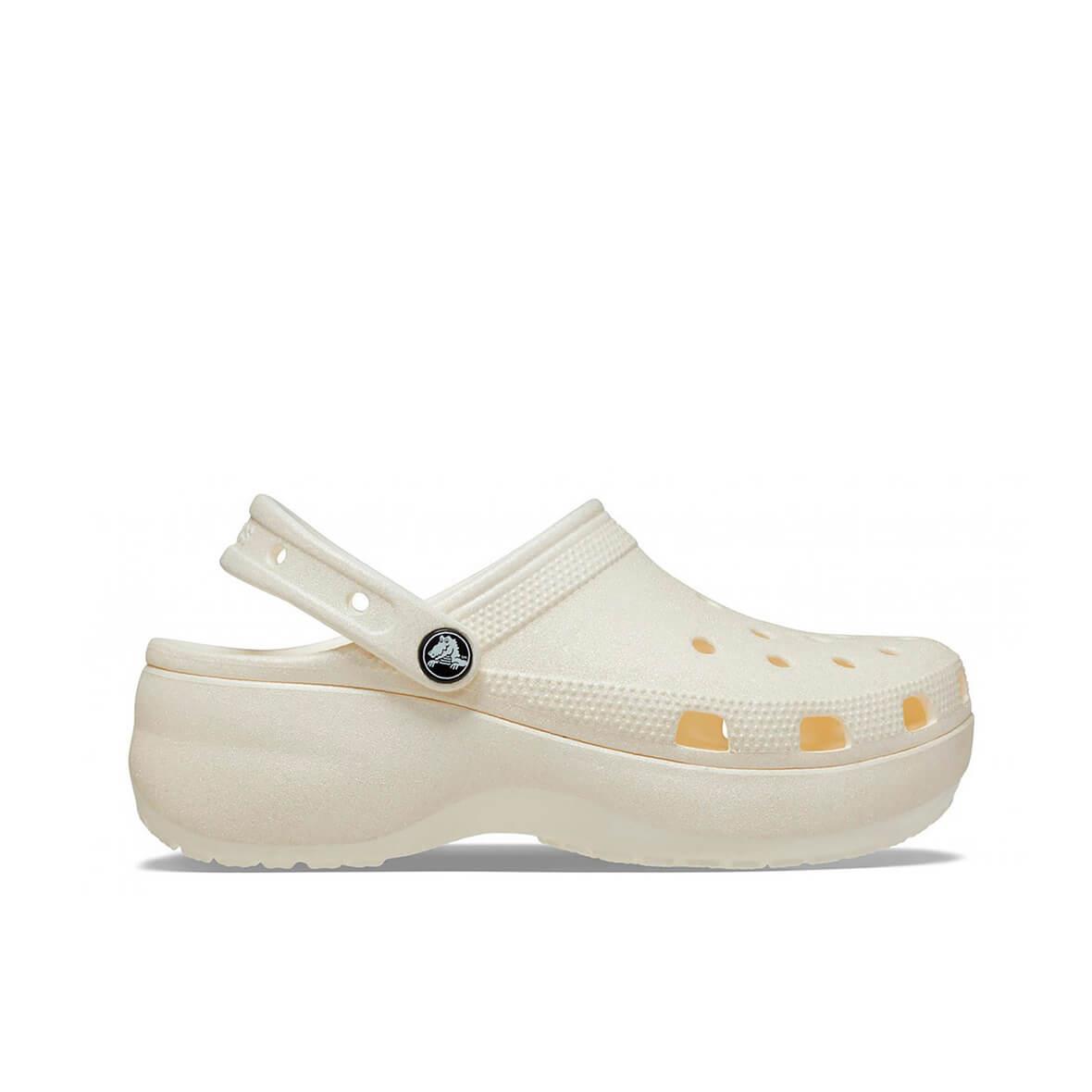 Crocs Classic Platform Glitter Clog W Kadın Terlik - Sedef