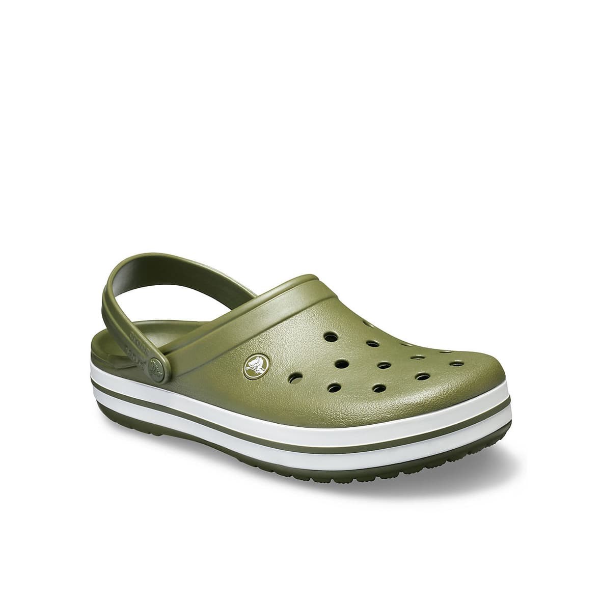 Crocs Crocband Army Green/White (Ordu Yeşili/Beyaz) Bayan Terlik & Sandalet