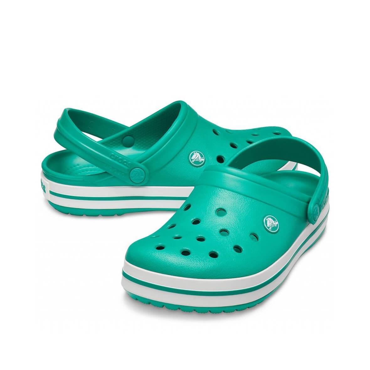 Crocs Crocband Deep Green/White (Derin Yeşil/Beyaz) Bayan Terlik & Sandalet