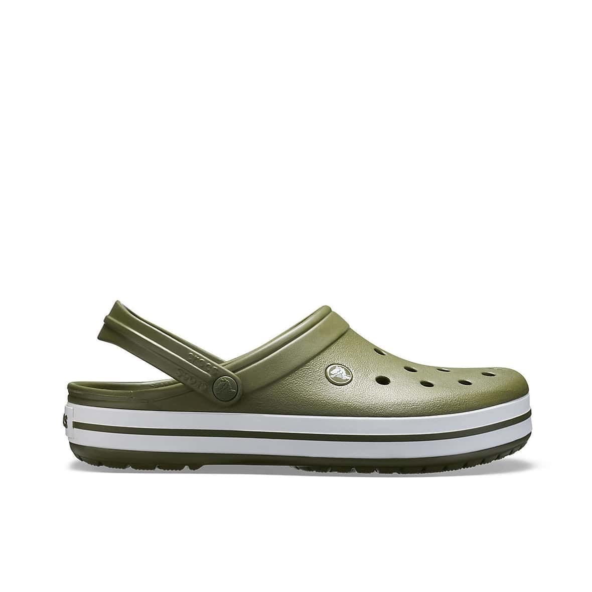 Crocs Crocband Erkek Terlik & Sandalet - Army Green/White (Ordu Yeşili/Beyaz)