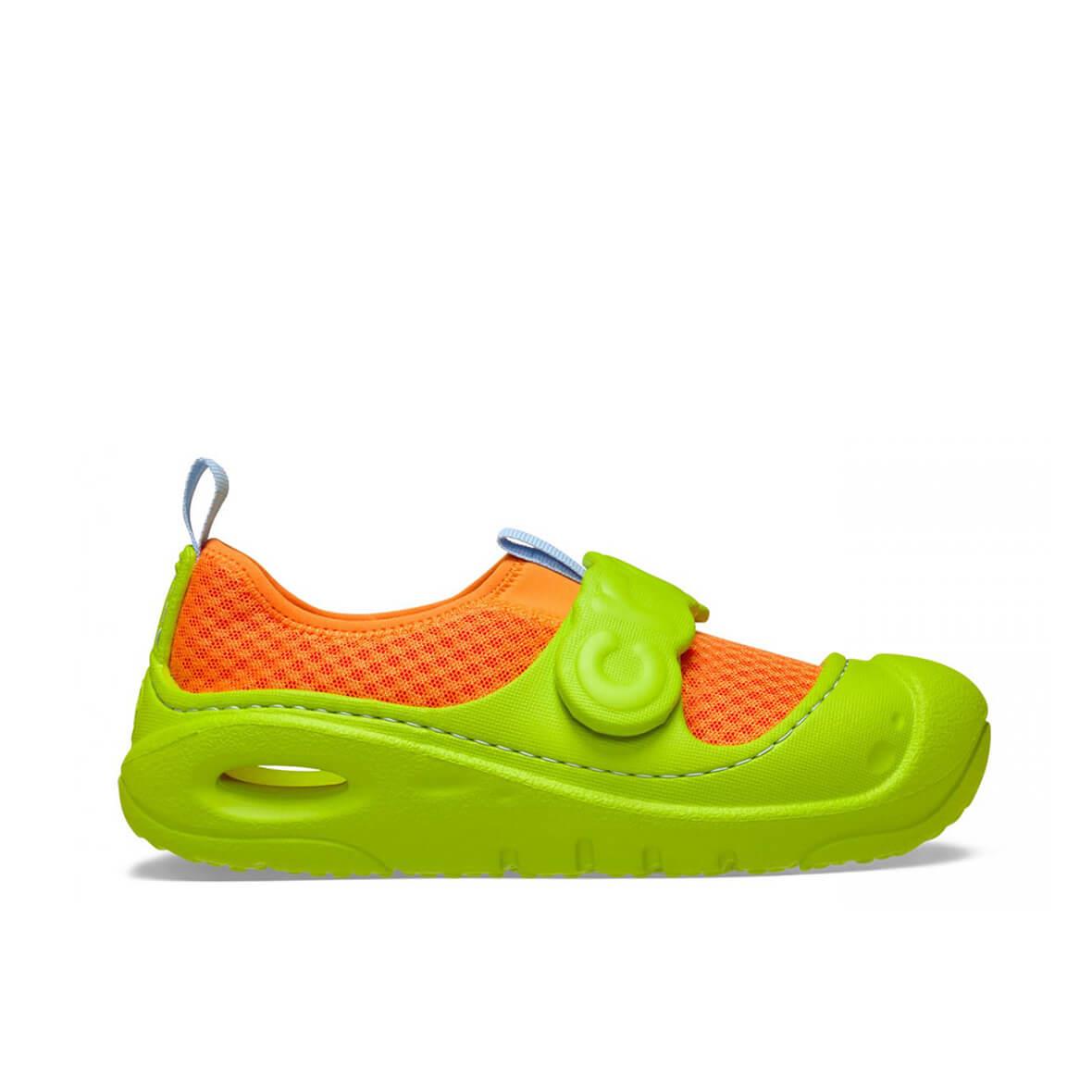 Crocs Swiftwater Splash T Çocuk Terlik - Lime / Turuncu