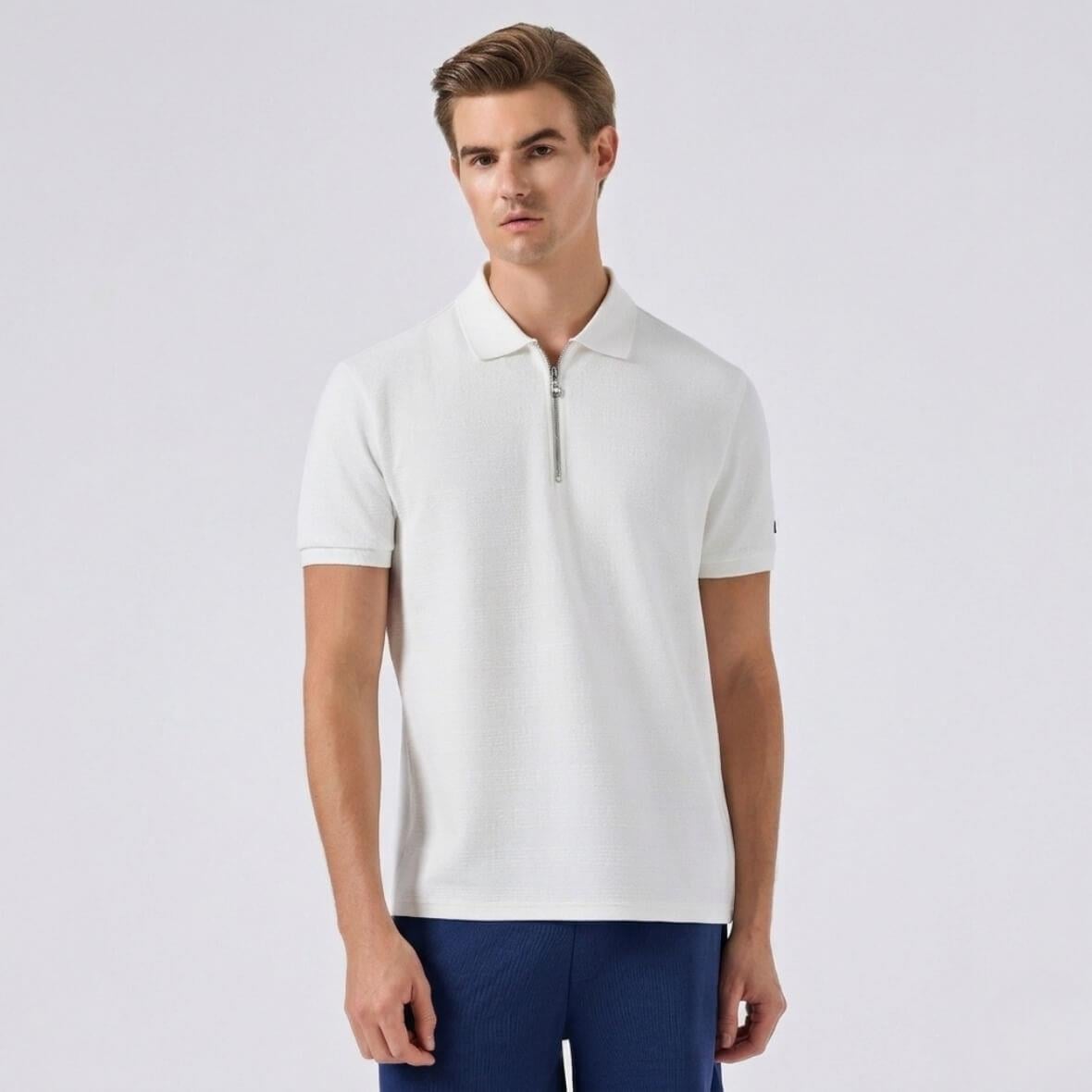 Ellesse 5SM5493-OF Polo Yaka Erkek T-Shirt - Kırık Beyaz