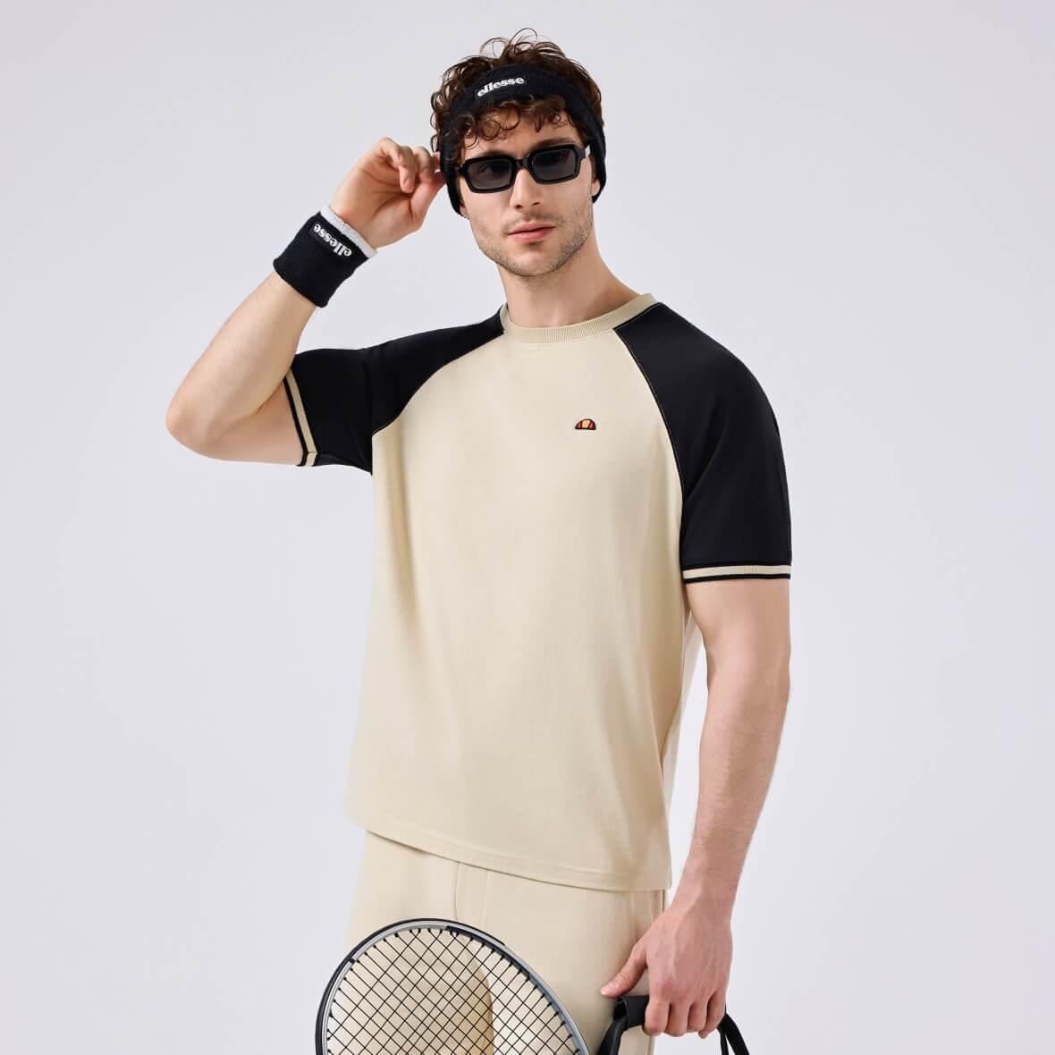 Ellesse 6SM5013-BG Bisiklet Yaka Erkek T-Shirt - Krem