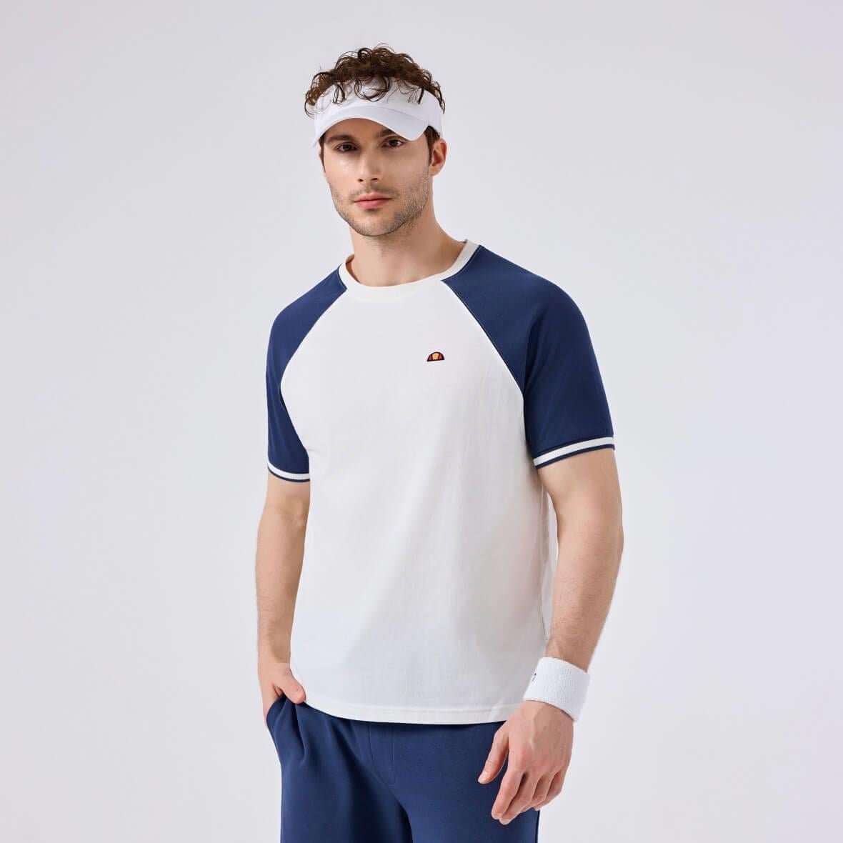 Ellesse 6SM5013-OF Bisiklet Yaka Erkek T-Shirt - Kırık Beyaz