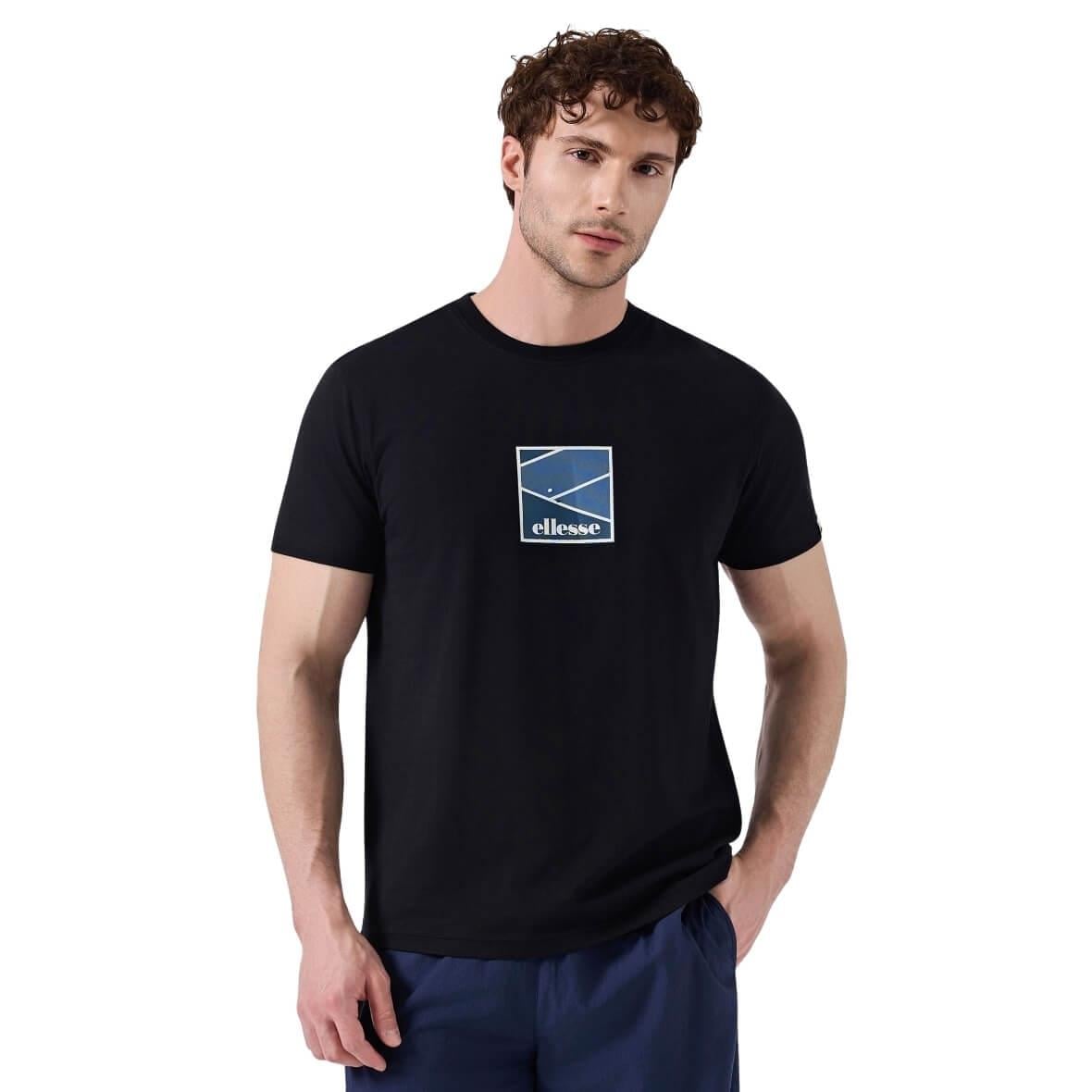Ellesse 6SM5025-BK Bisiklet Yaka Erkek T-Shirt - Siyah