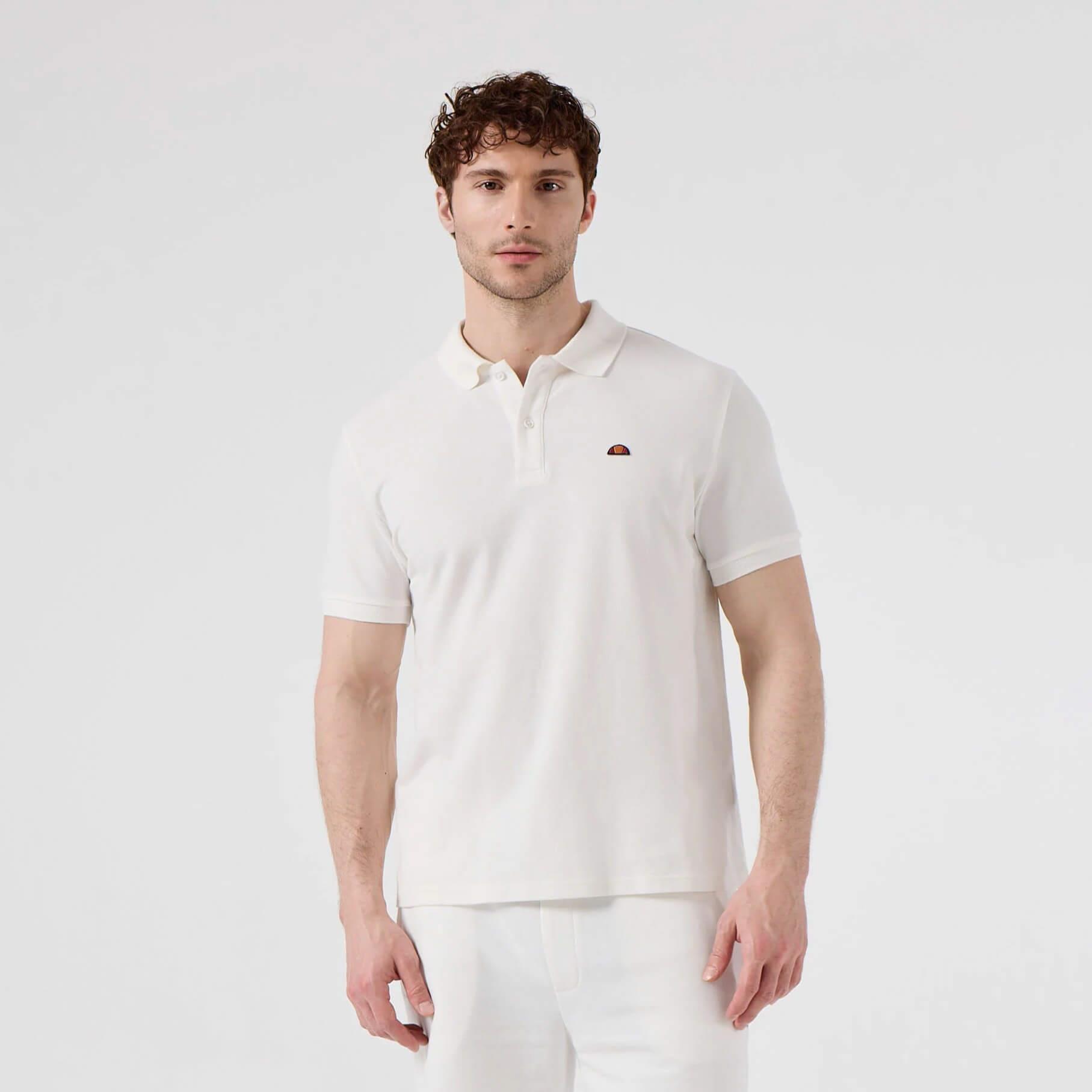 Ellesse 6SM5044-OF Polo Yaka Erkek T-Shirt - Kırık Beyaz