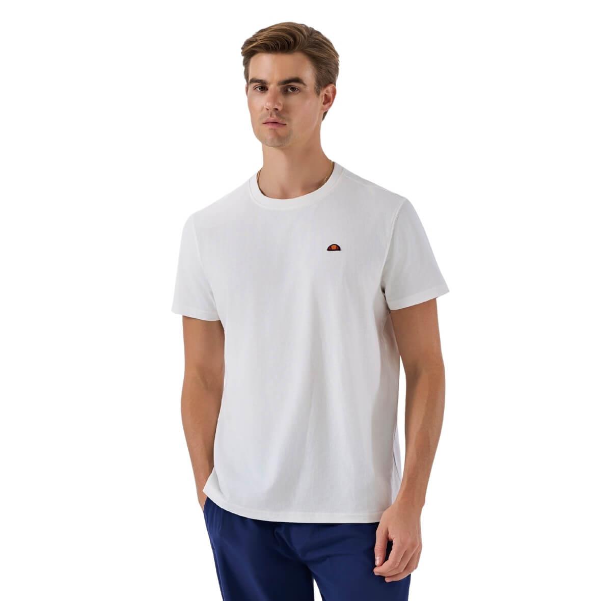 Ellesse 6SM5069-OF Bisiklet Yaka Erkek T-Shirt - Kırık Beyaz