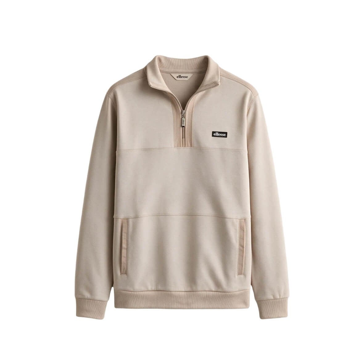 Ellesse 6WM1025-STN Fermuarlı Kapüşonlu Erkek Sweatshirt - Taş