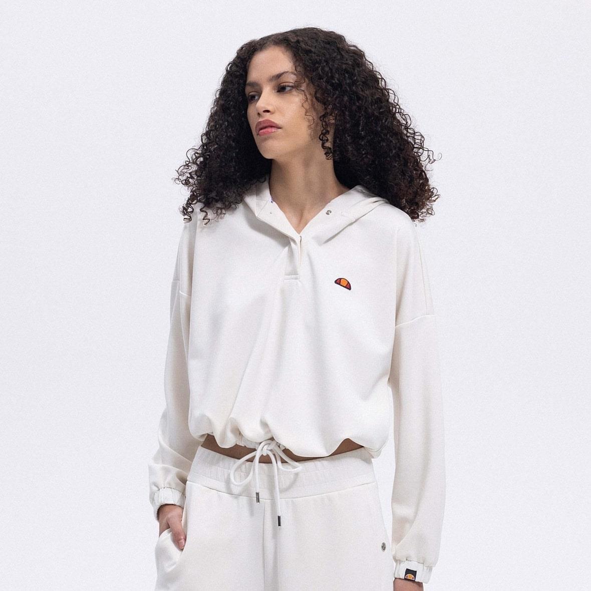Ellesse EF209-1-OF Kapüşonlu Kadın Sweatshirt - Ekru