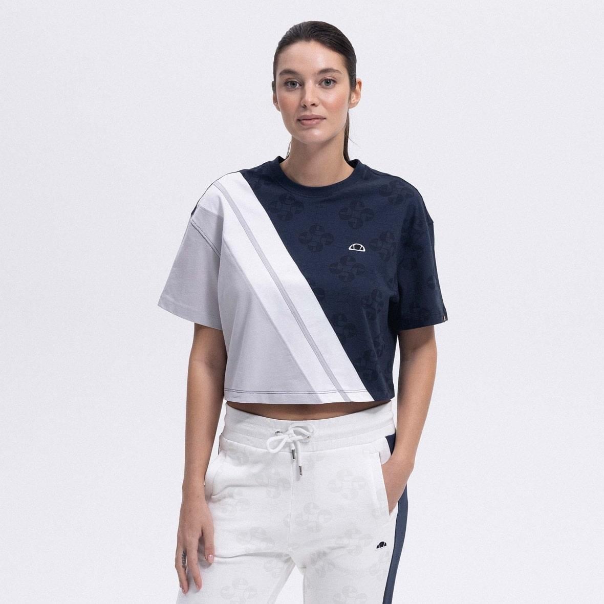 Ellesse EF376-NV Crop Kadın T-Shirt - Lacivert
