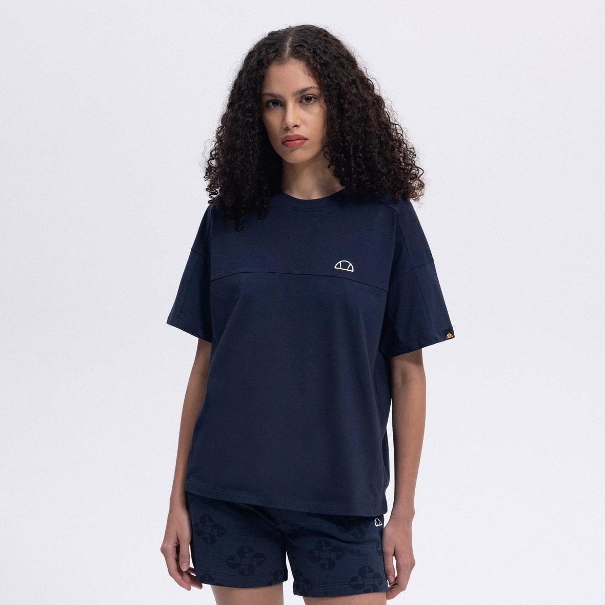 Ellesse EF394-NV Oversize Tee Kadın T-Shirt - Lacivert