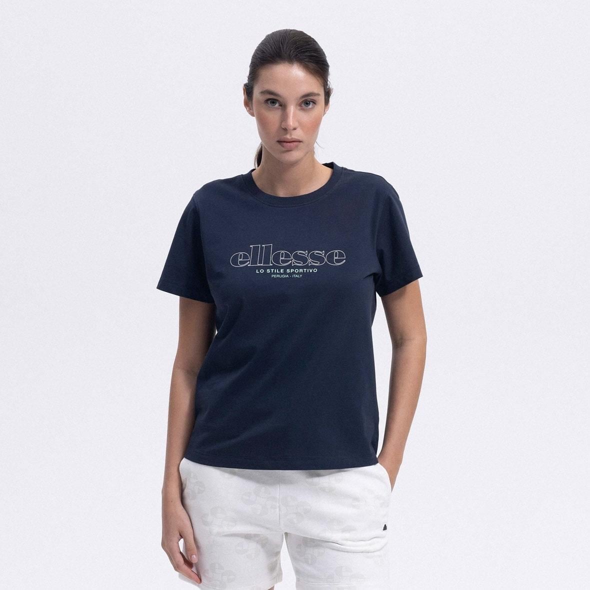 Ellesse EF445-NV Bisiklet Yaka Kadın T-Shirt - Lacivert