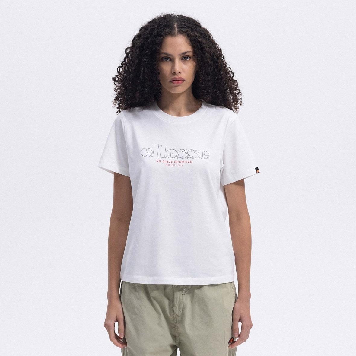 Ellesse EF445-OF Bisiklet Yaka Kadın T-Shirt - Kırık Beyaz