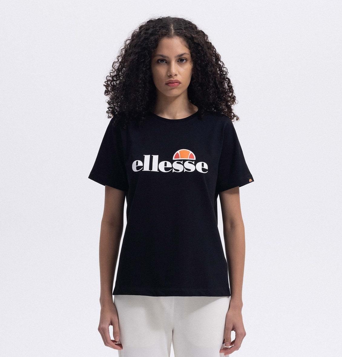 Ellesse EF448-BK Bisiklet Yaka Kadın T-Shirt - Siyah