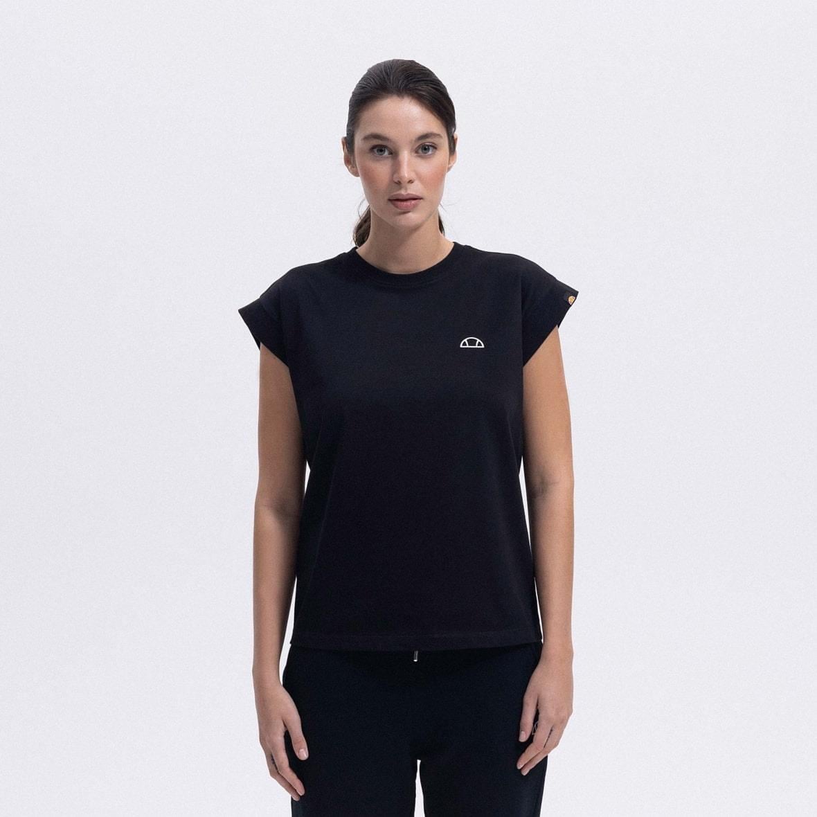 Ellesse EF450-BK Bisiklet Yaka Kadın T-Shirt - Siyah