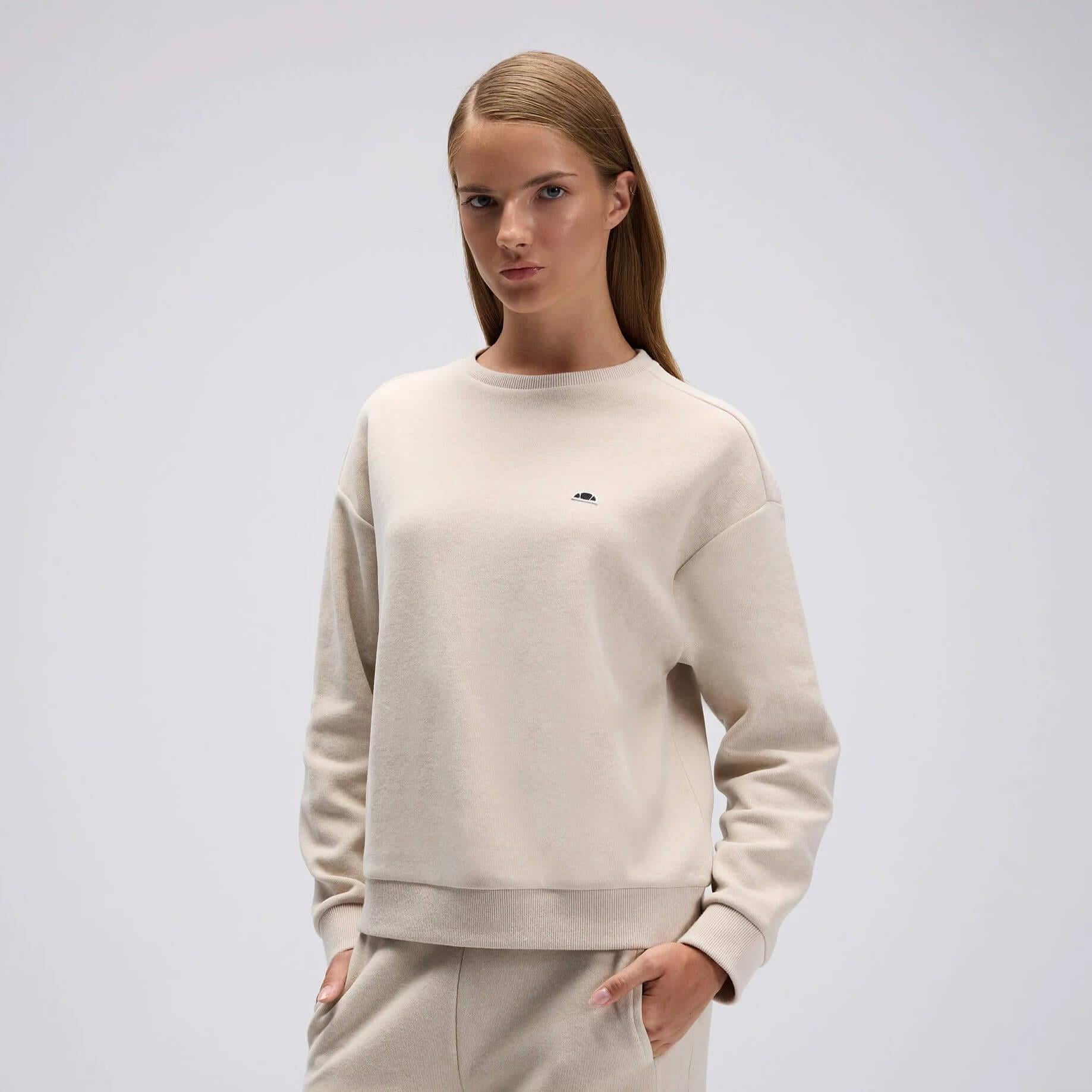 Ellesse EF540-BGM Kadın Sweatshirt - Bej Melanj