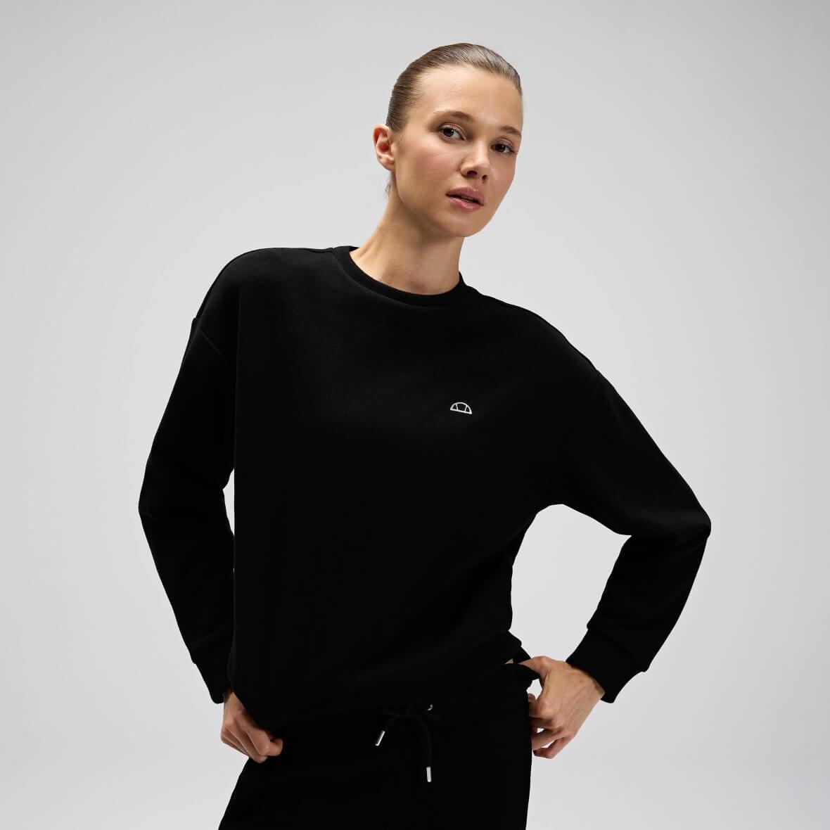 Ellesse EF540-BK Kadın Sweatshirt - Siyah