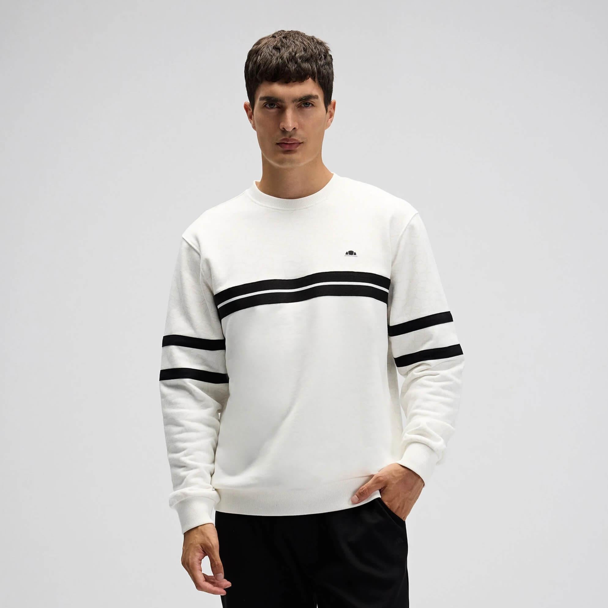 Ellesse EF618-OF Erkek Sweatshirt - Kırık Beyaz