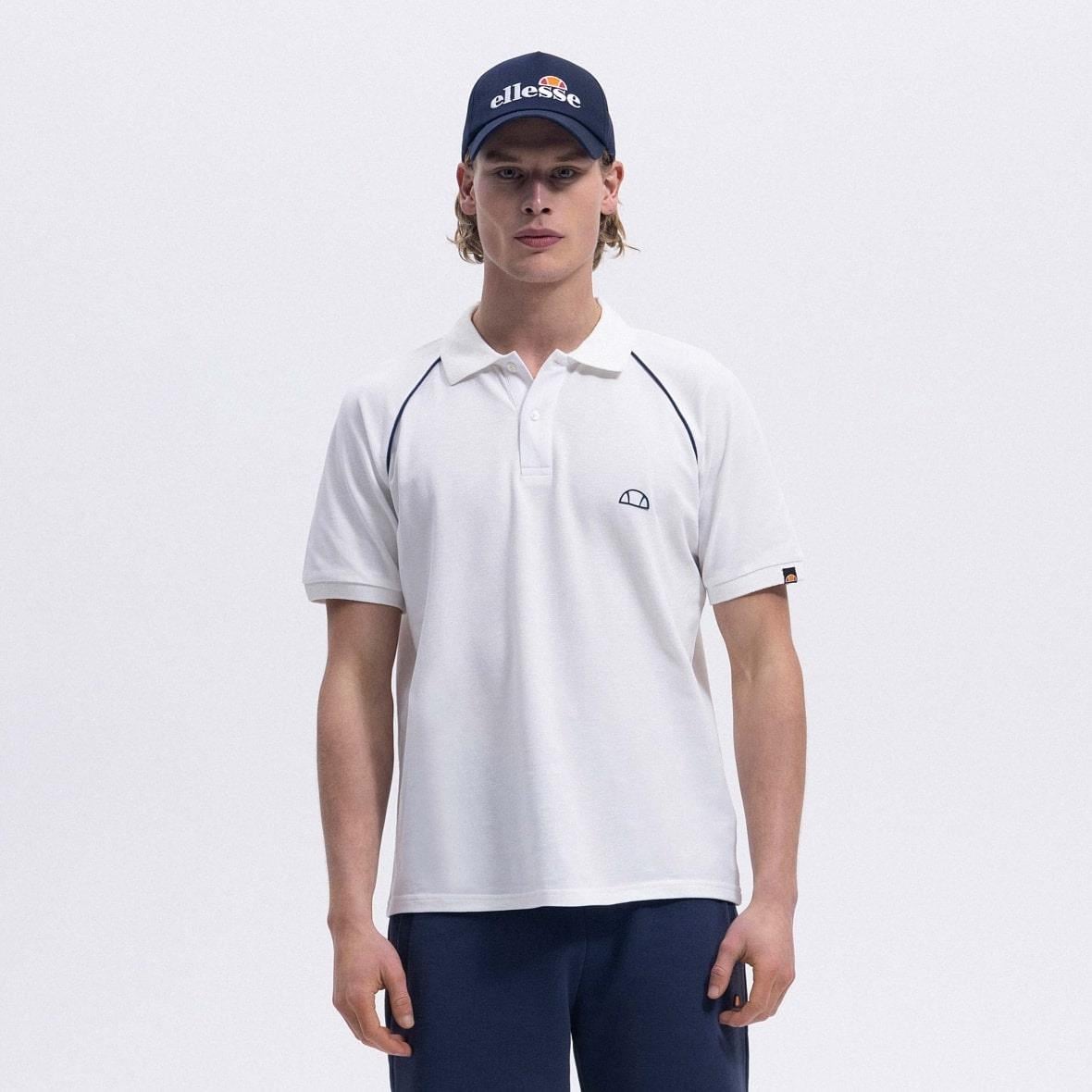 Ellesse EM407-OF Polo Yaka Erkek T-Shirt - Kırık Beyaz