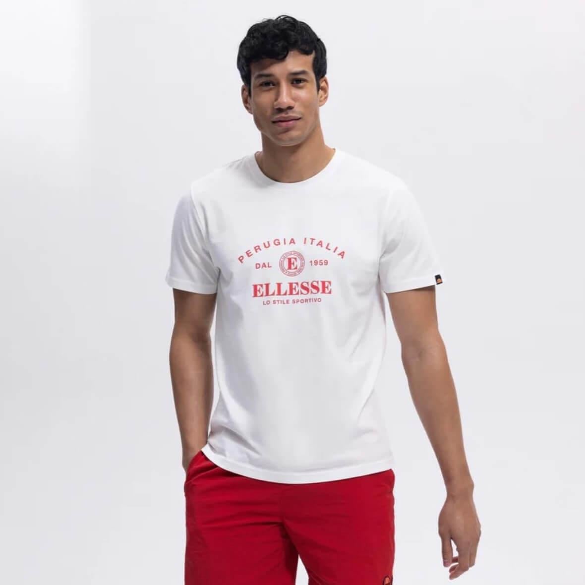 Ellesse EM453-OF Bisiklet Yaka Erkek T-Shirt - Beyaz