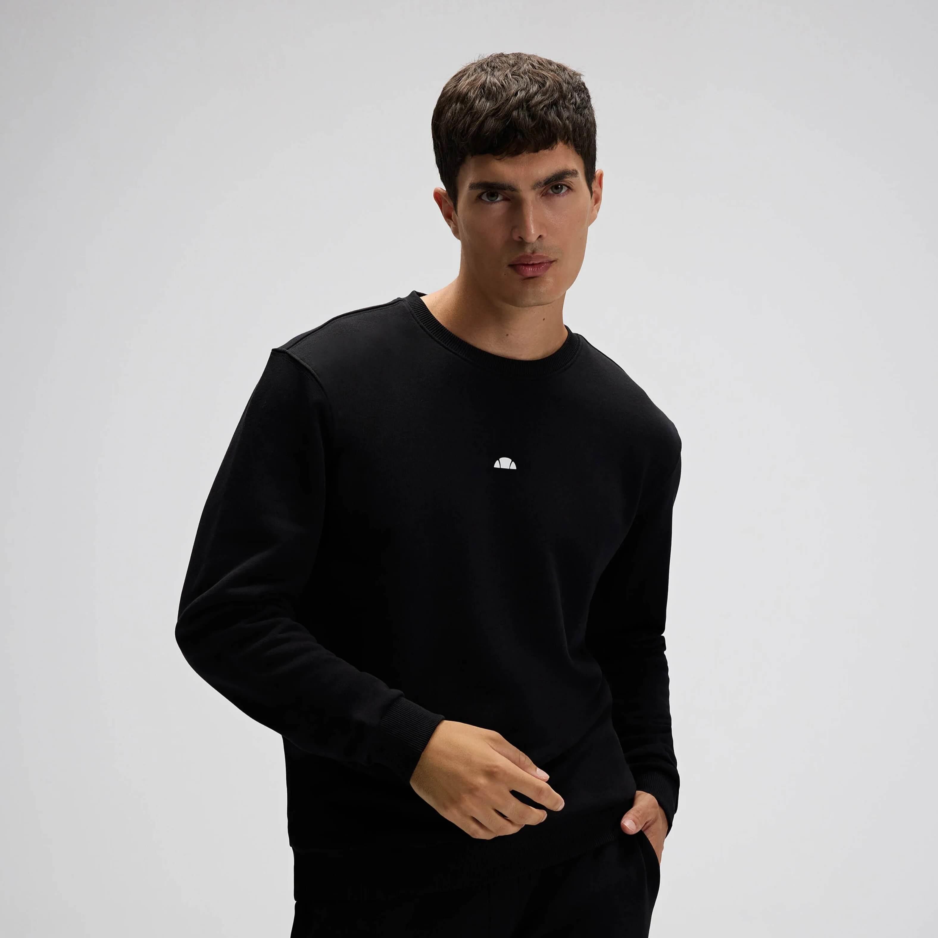 Ellesse EM556-BK Erkek Basic Sweatshirt - Siyah