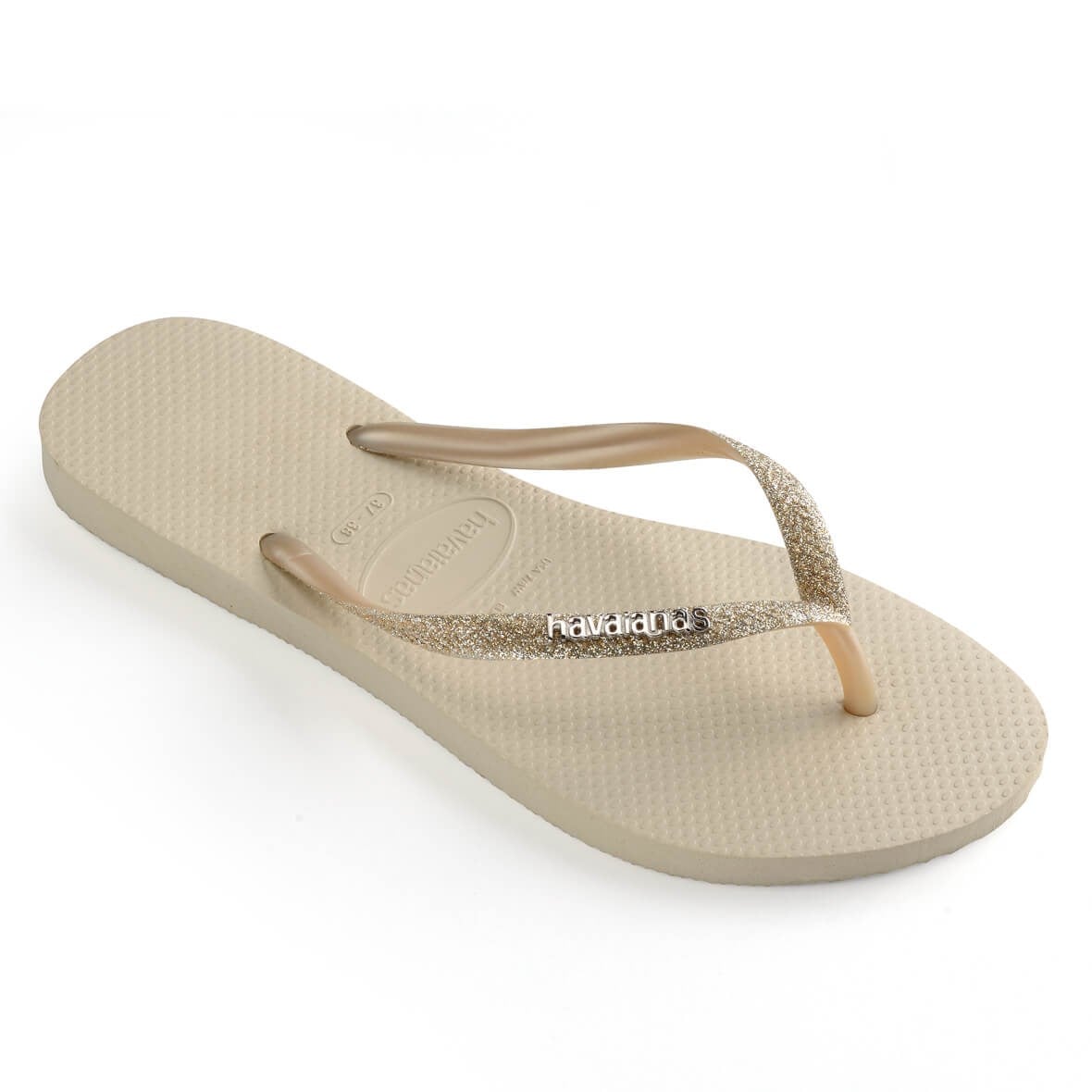 Havaianas Slim Glitter II Bayan Terlik - Beige (Bej)