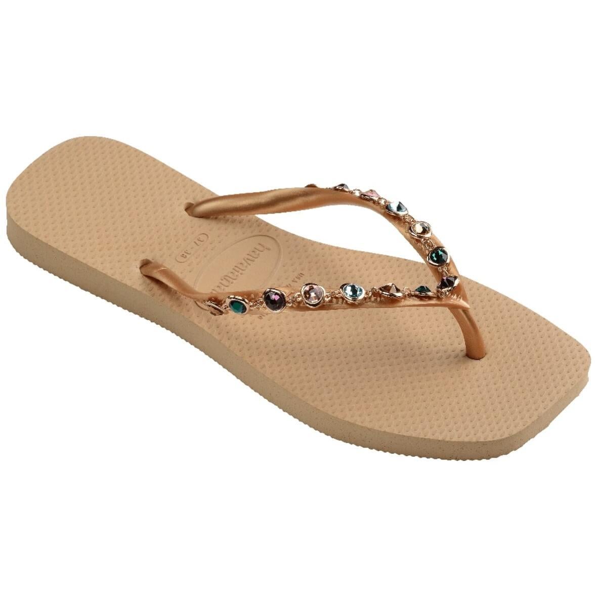 Havaianas Slim Square Luxury Bayan Terlik - Golden