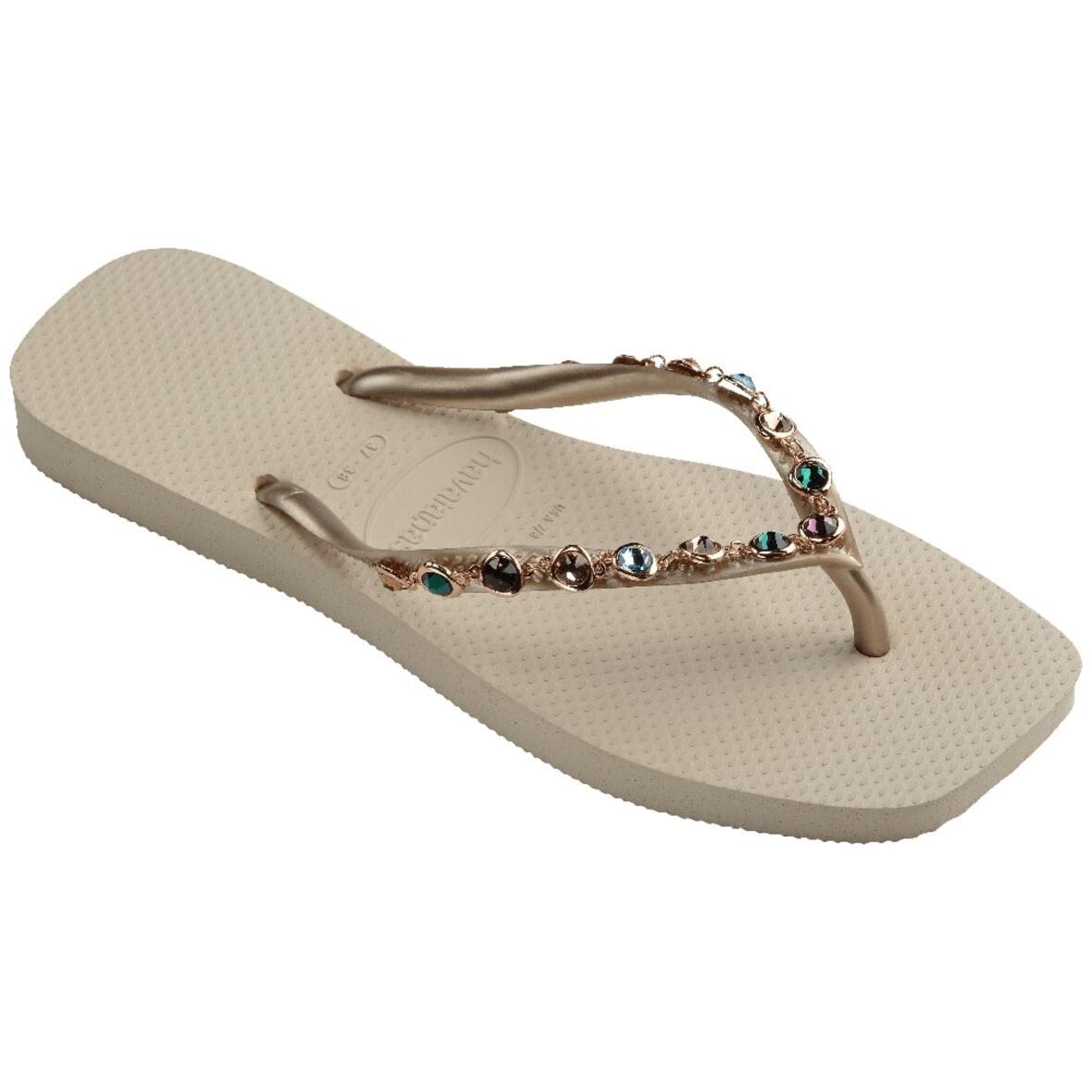 Havaianas Slim Square Luxury Bayan Terlik - Bej