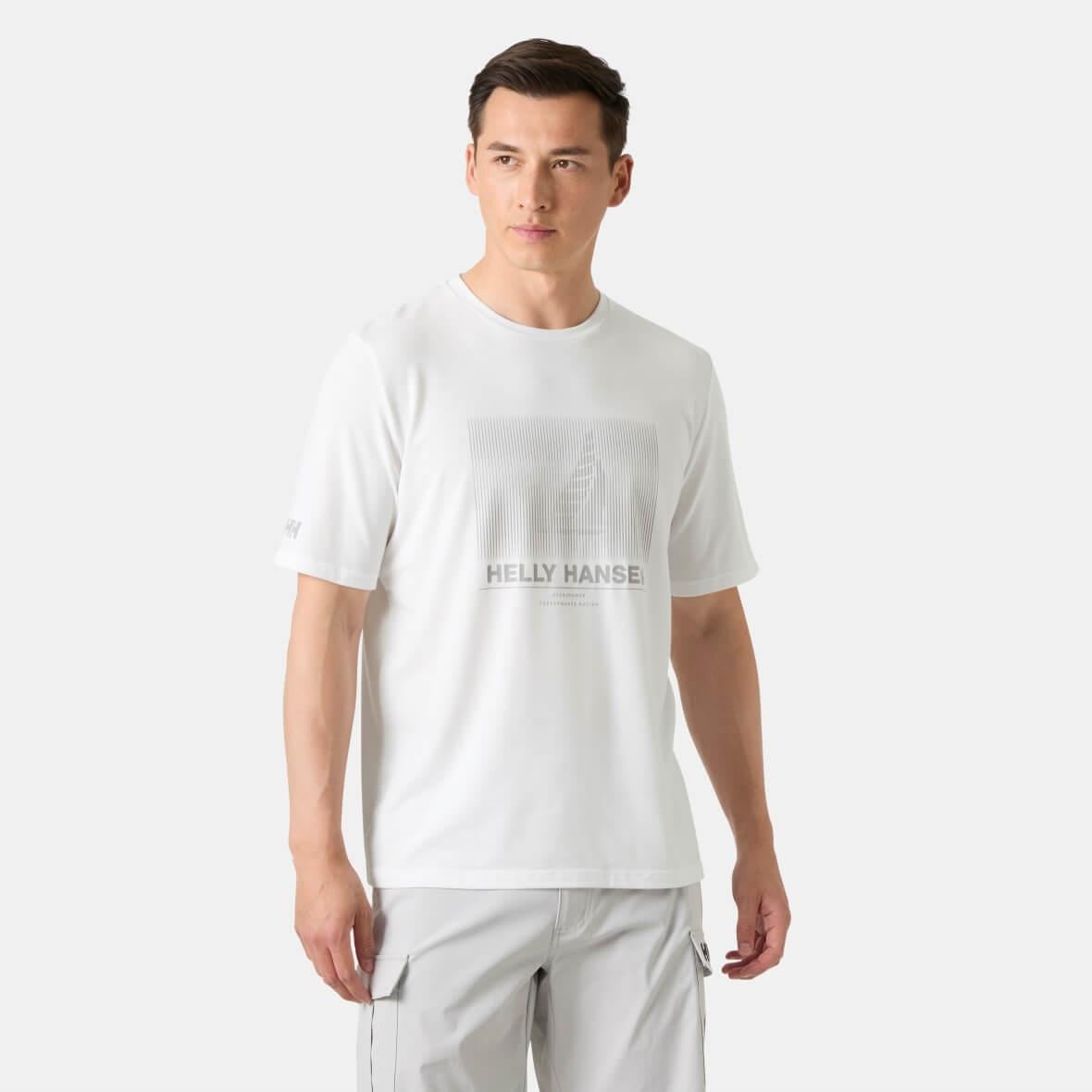 Helly Hansen HP Race Graphic Erkek T-Shirt - Beyaz