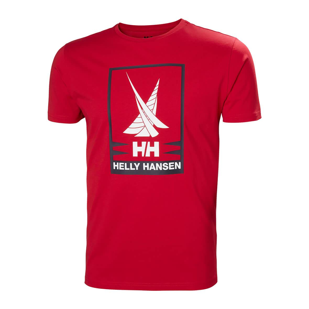 Shoreline Sportwear Tシャツ L Helly Hansen Shoreline Erkek T-Shirt - Kırmızı