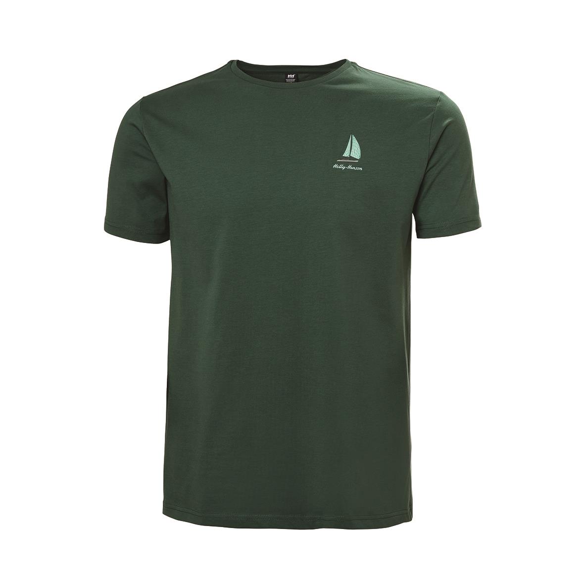 Helly Hansen Shoreline TShirt 3.0 Erkek T-Shirt - Koyu Yeşil