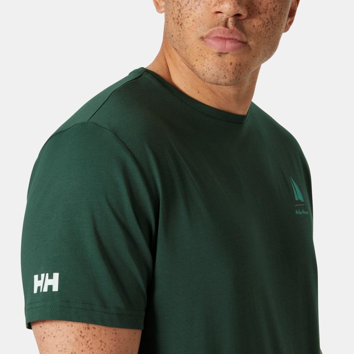 Helly Hansen Shoreline TShirt 3.0 Erkek T-Shirt - Koyu Yeşil
