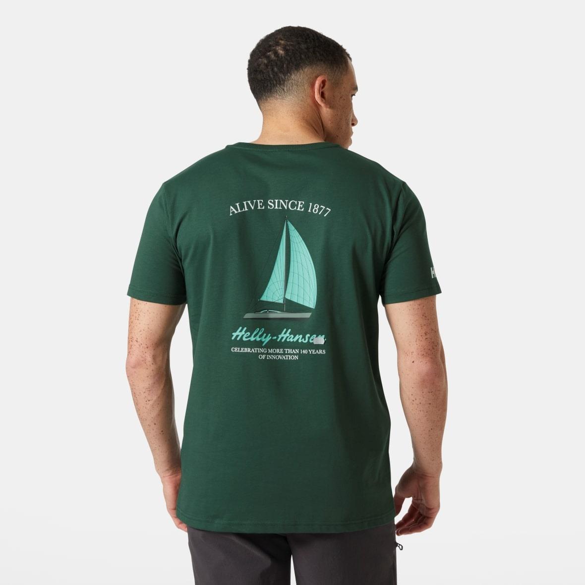 Helly Hansen Shoreline TShirt 3.0 Erkek T-Shirt - Koyu Yeşil