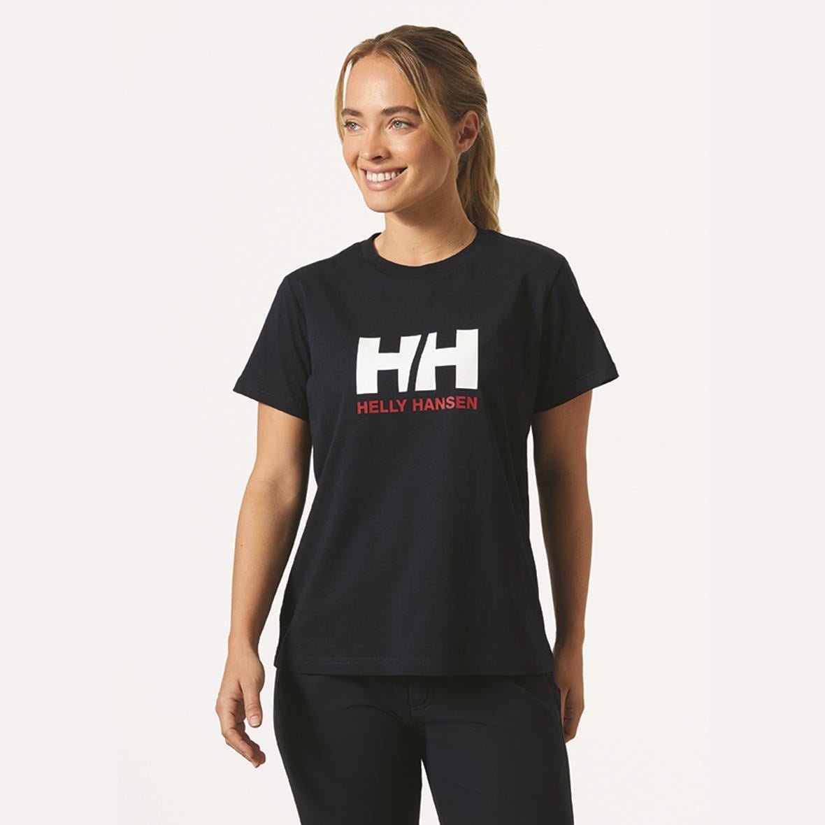 Helly Hansen W HH Logo TShirt 3.0 Kadın T-Shirt - Lacivert