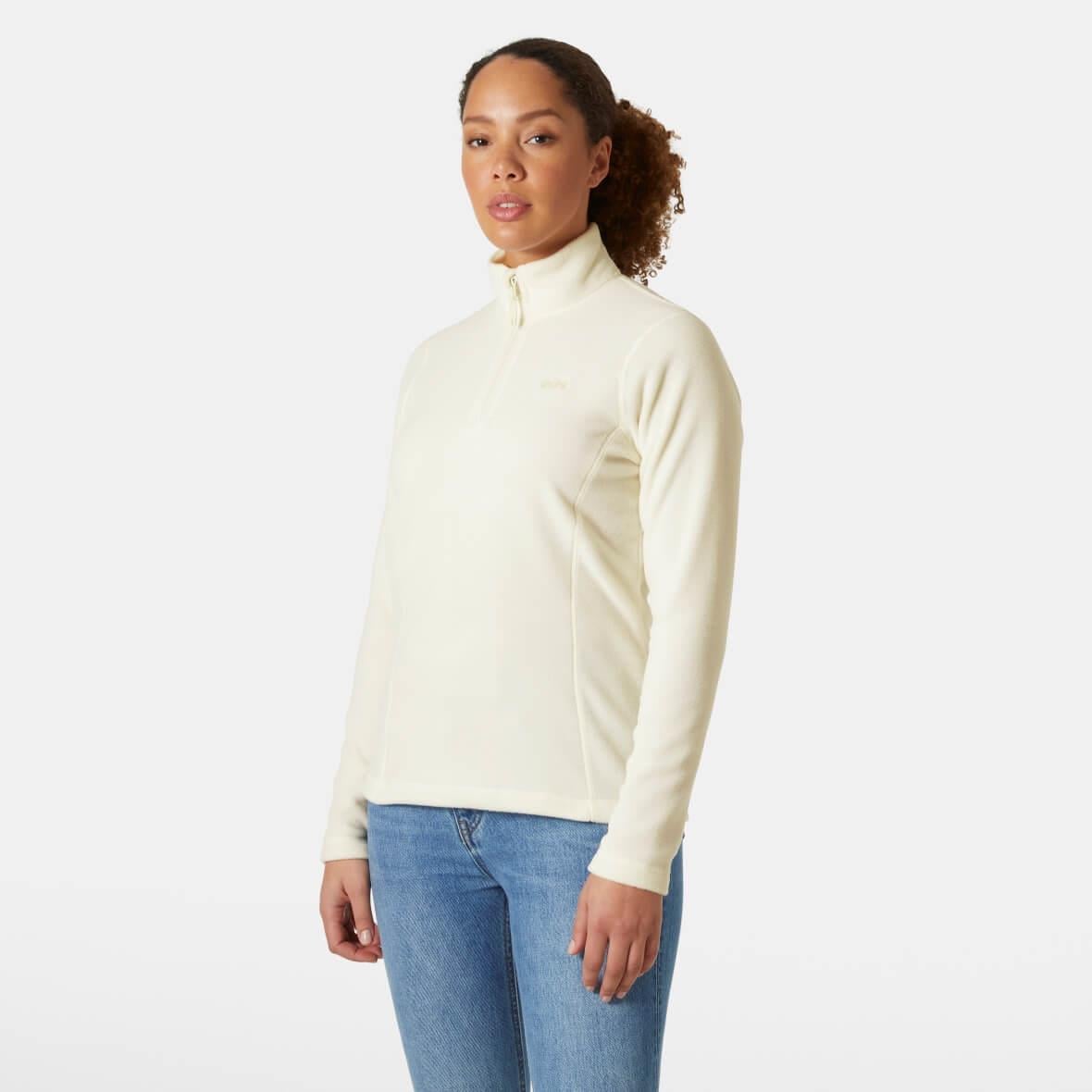Helly Hansen W Light Half Zip Polar Kadın Sweatshirt - Kar Beyazı