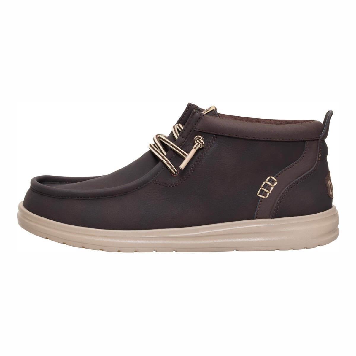 Hey Dude Wally Mid Gripr Classic Erkek Yarım Bot - Kahverengi