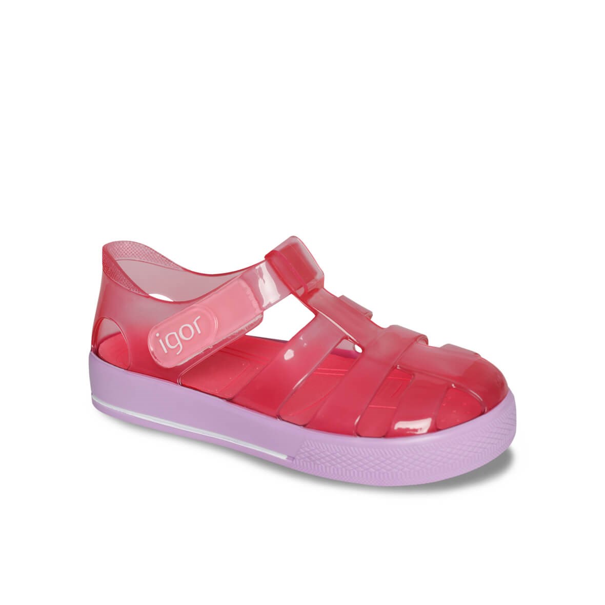 Igor Star Bicolor Çocuk Sandalet - Cr Fucsia/Malva