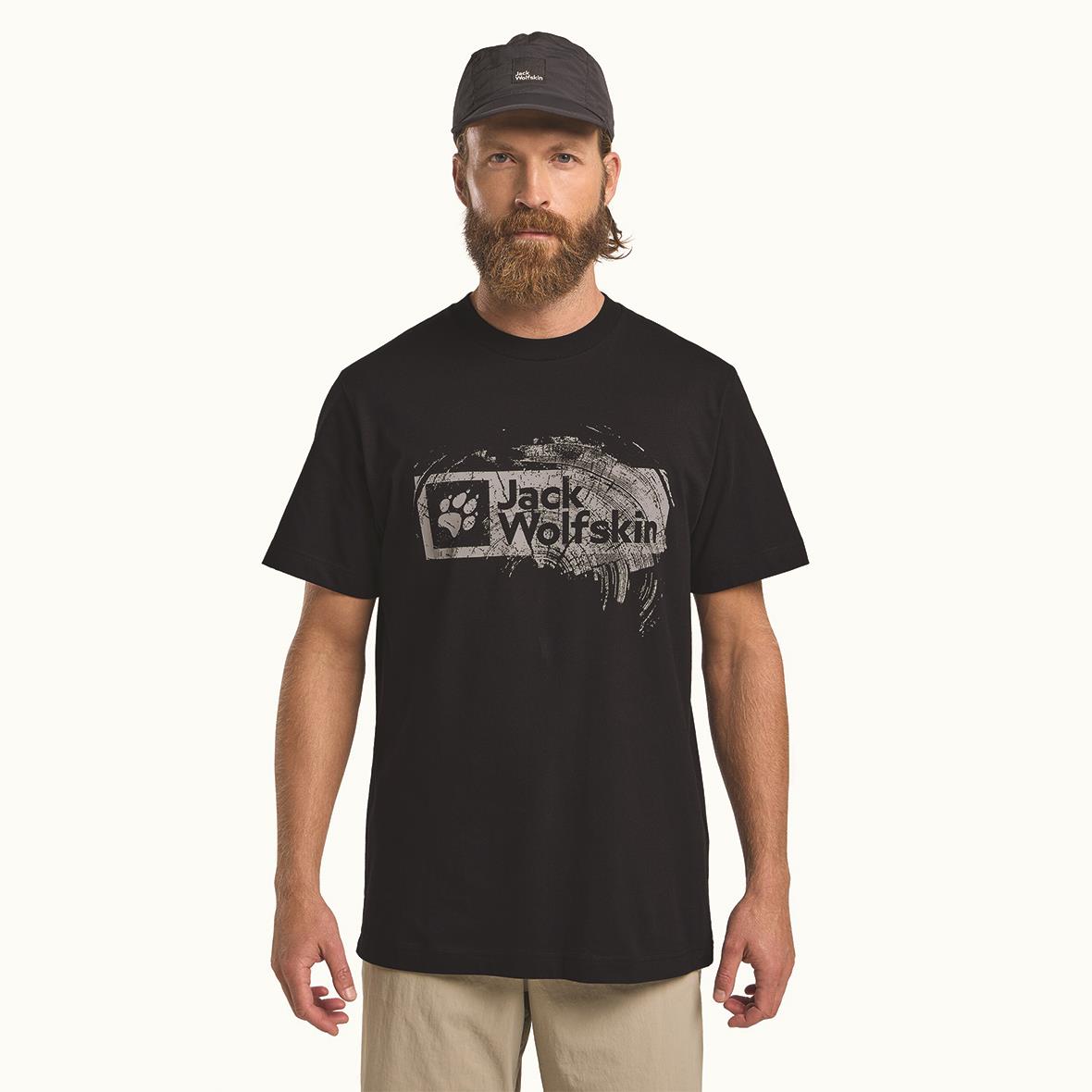 Jack Wolfskin Brand T M Erkek T-Shirt - Koyu Lacivert