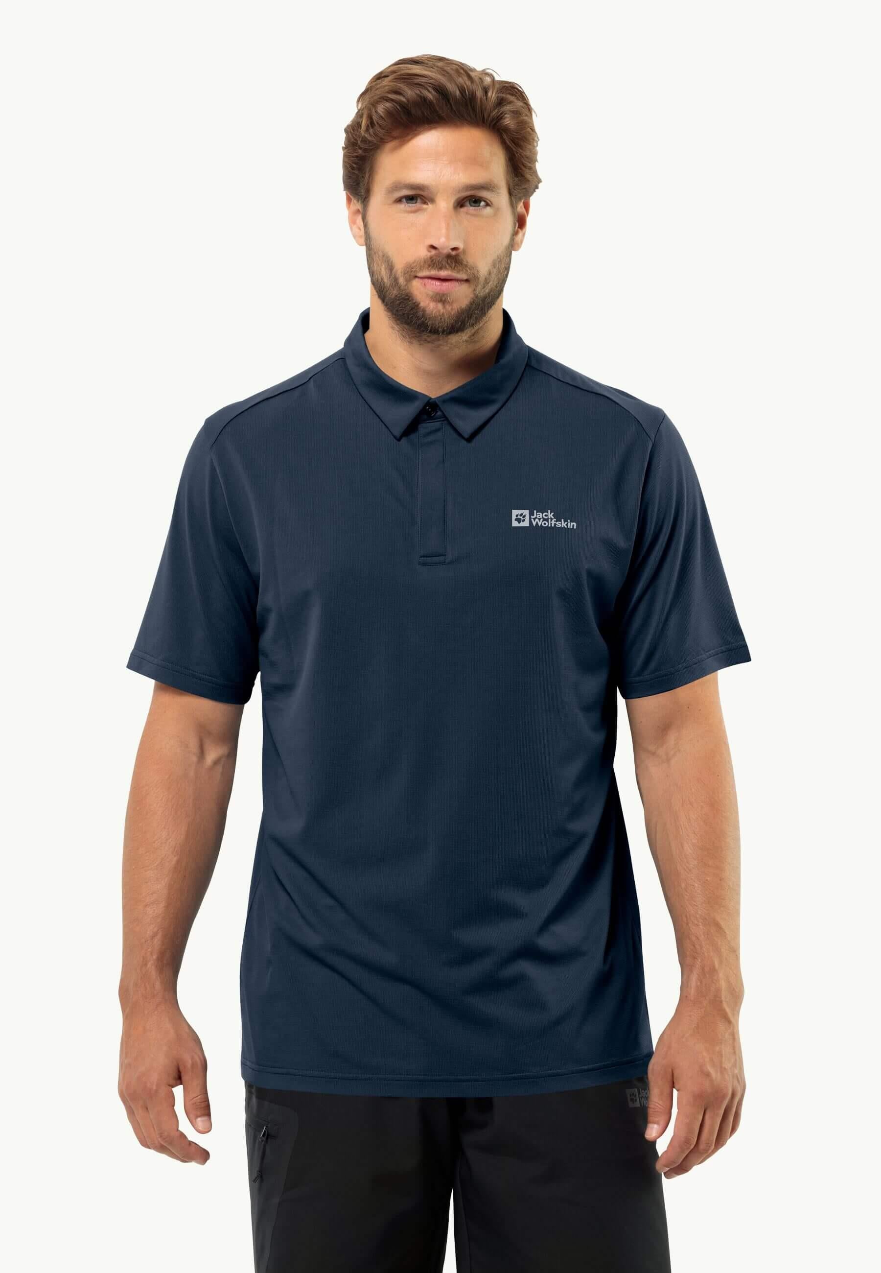 Jack Wolfskin Delgami Polo M Erkek T-Shirt - Lacivert