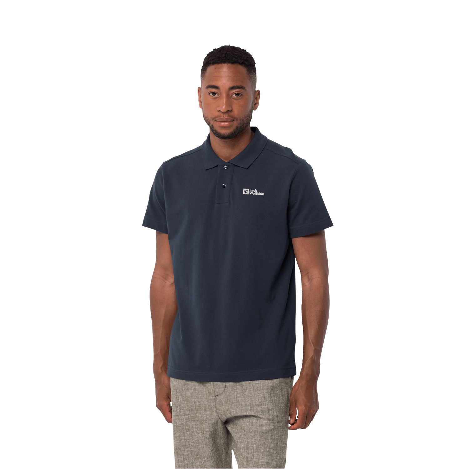 Jack Wolfskin Essential Polo M Erkek T-Shirt - Lacivert