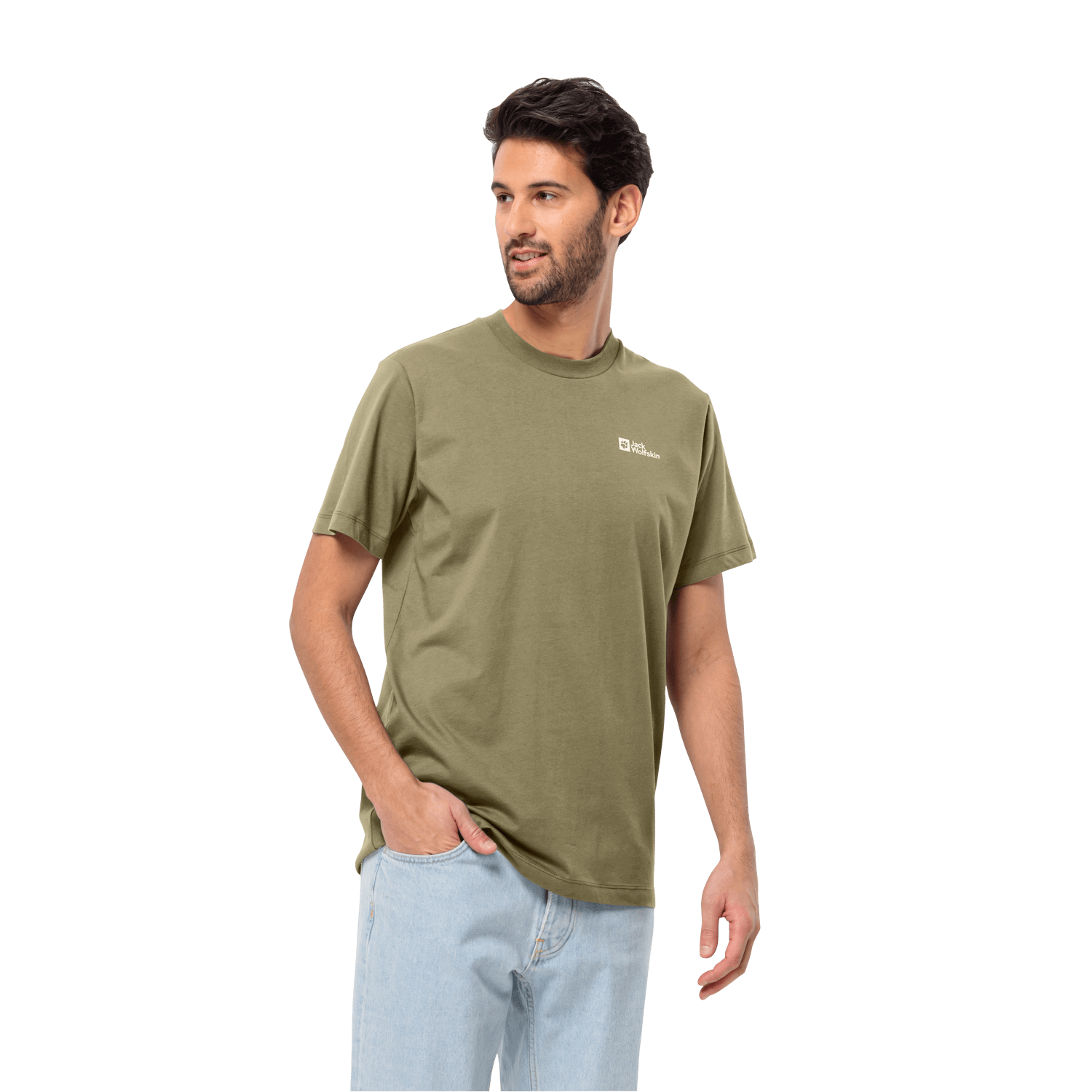 Jack Wolfskin Essential T M Erkek T-Shirt - Haki