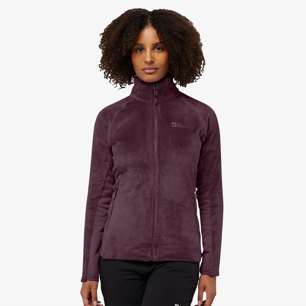Jack Wolfskin Rotwand FZ W Kadın Polar Ceket - Bordo