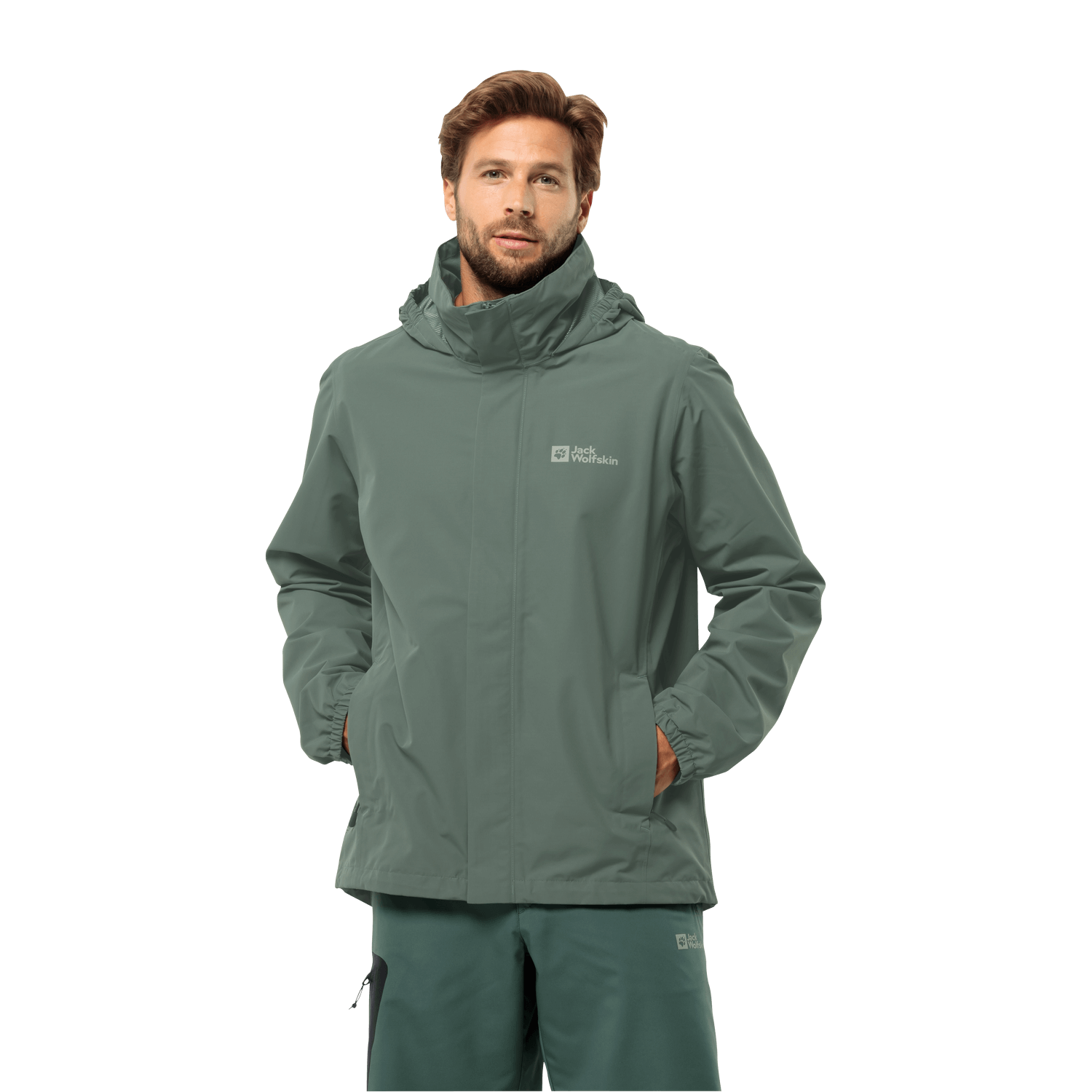 Jack Wolfskin Stormy Point 2L JKT M Erkek Outdoor Ceket - Yeşil