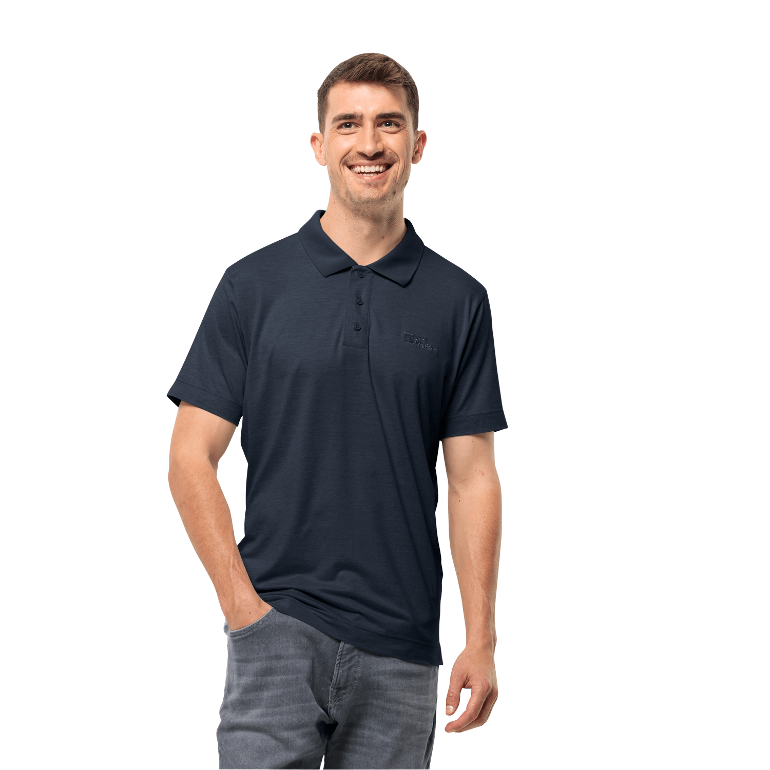 Jack Wolfskin Travel Polo M Erkek T-Shirt - Lacivert