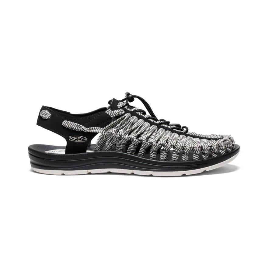 Keen Uneek Flat Erkek Sandalet - Siyah / Beyaz