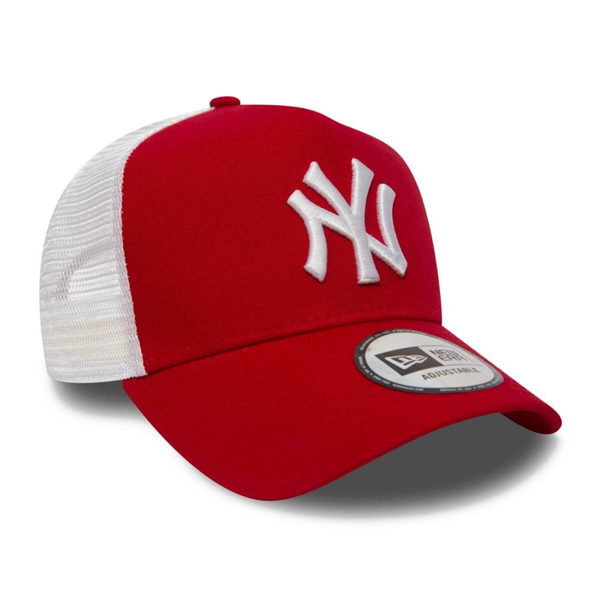 New Era Clean Trucker New York Yankees Kırmızı Beyaz Şapka