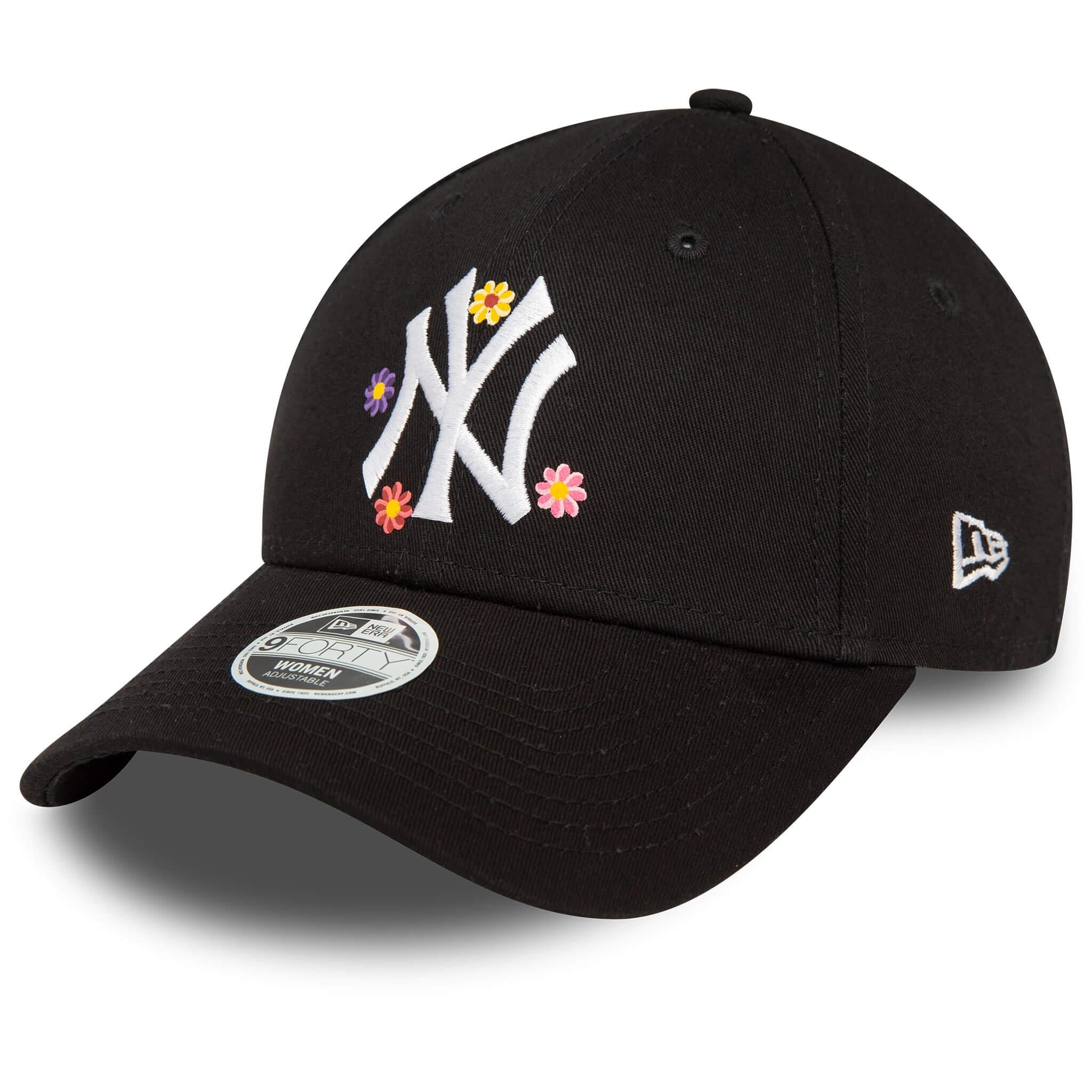 New Era Şapka - Wmns Flower 9FORTY New York Yankees - Siyah