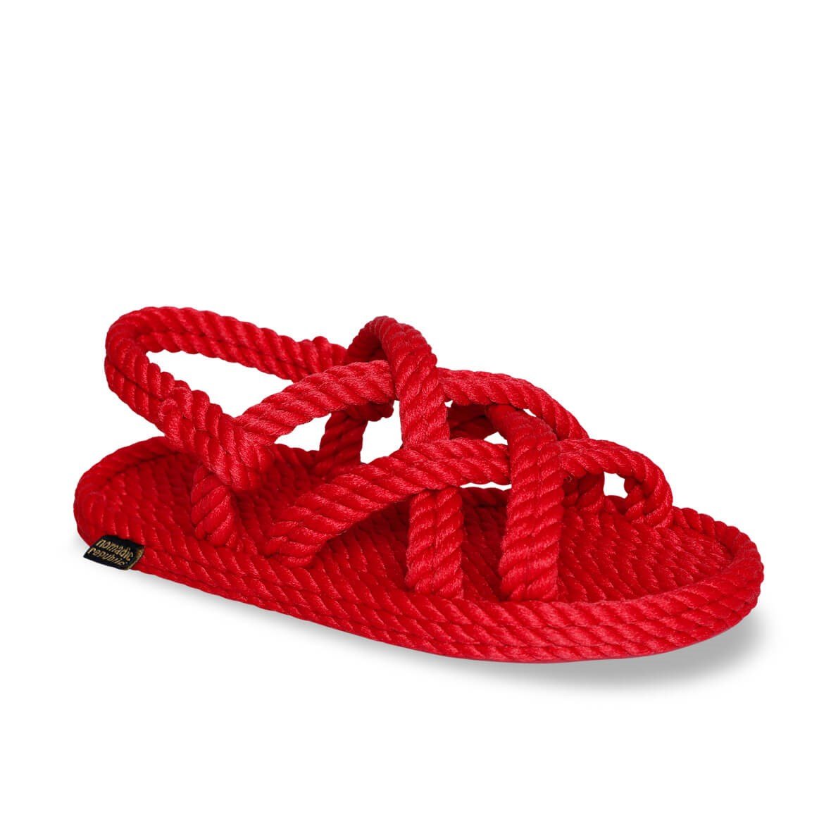 Bodrum Kauçuk Tabanlı Çocuk Halat & İp Sandalet - Kırmızı