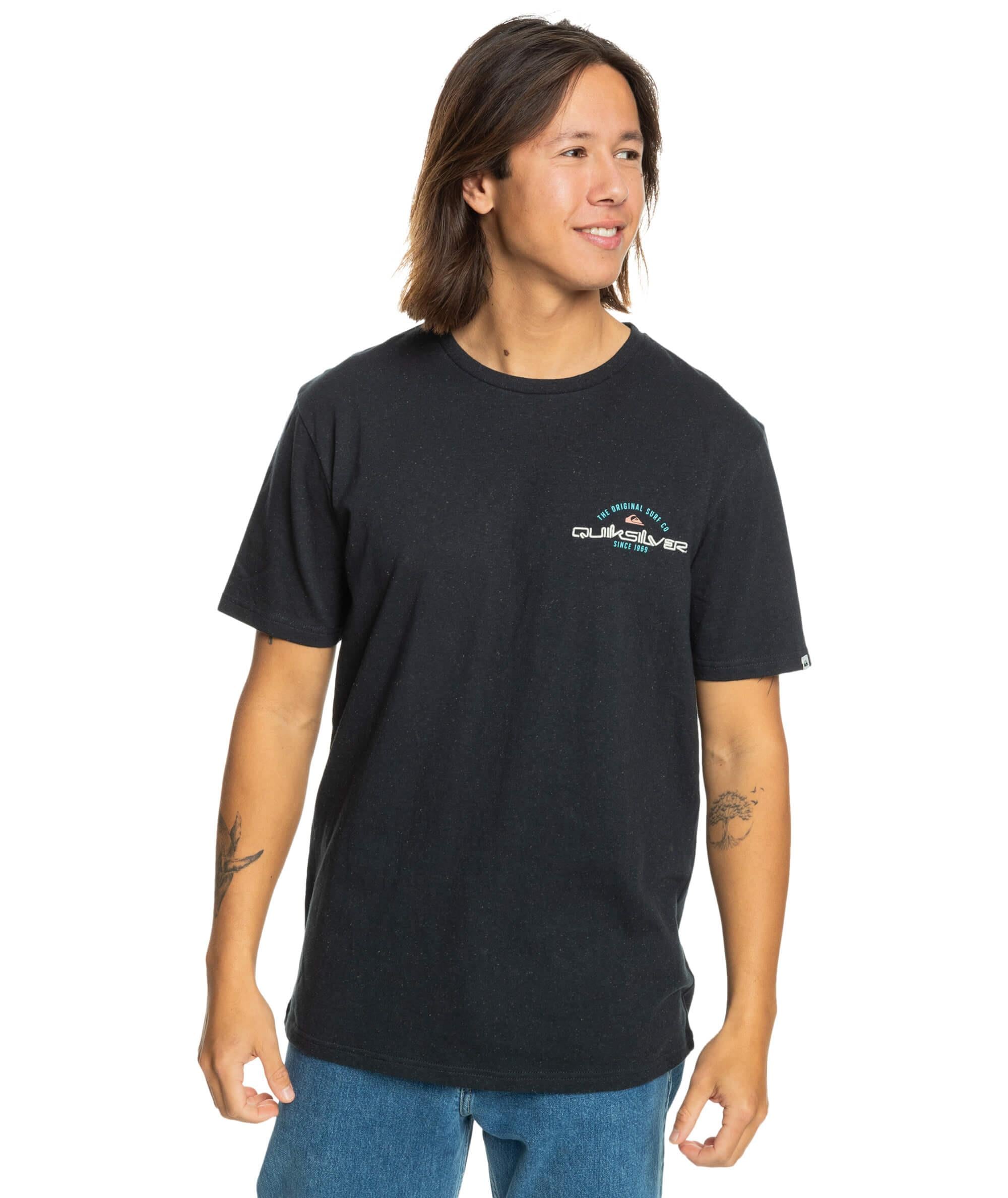 Quiksilver Arched Type SS Erkek T-Shirt - Siyah